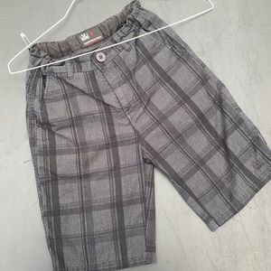 Boys Plaid Micro Shorts / Size 8